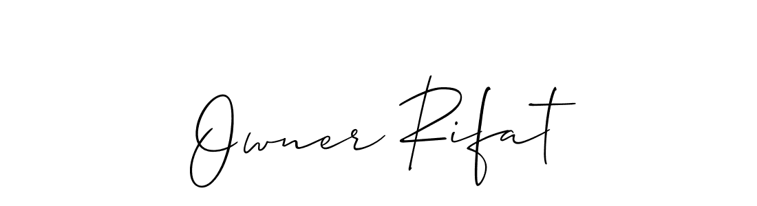 How to make Owner Rifat signature? Allison_Script is a professional autograph style. Create handwritten signature for Owner Rifat name. Owner Rifat signature style 2 images and pictures png