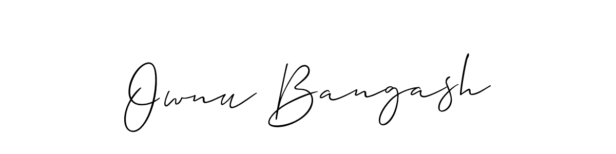 It looks lik you need a new signature style for name Ownu Bangash. Design unique handwritten (Allison_Script) signature with our free signature maker in just a few clicks. Ownu Bangash signature style 2 images and pictures png