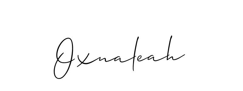 How to make Oxnaleah signature? Allison_Script is a professional autograph style. Create handwritten signature for Oxnaleah name. Oxnaleah signature style 2 images and pictures png