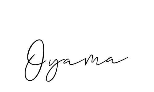 How to make Oyama signature? Allison_Script is a professional autograph style. Create handwritten signature for Oyama name. Oyama signature style 2 images and pictures png