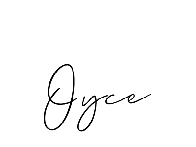 Design your own signature with our free online signature maker. With this signature software, you can create a handwritten (Allison_Script) signature for name Oyce. Oyce signature style 2 images and pictures png