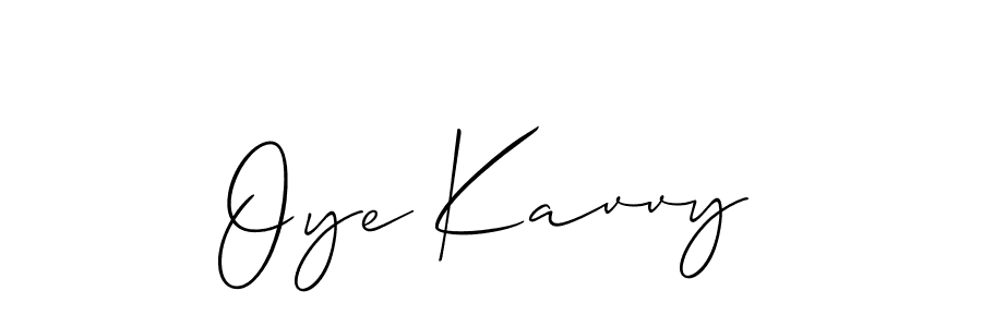 if you are searching for the best signature style for your name Oye Kavvy. so please give up your signature search. here we have designed multiple signature styles  using Allison_Script. Oye Kavvy signature style 2 images and pictures png