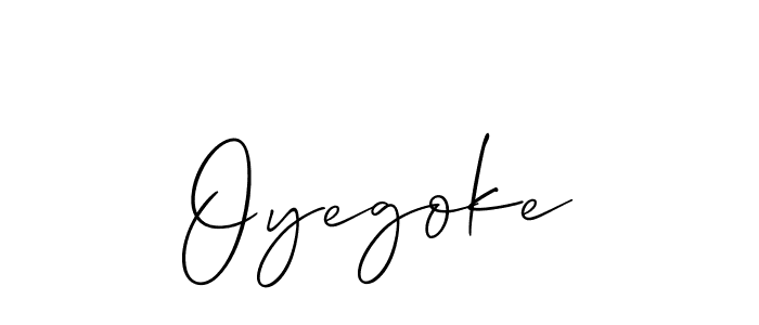 How to make Oyegoke name signature. Use Allison_Script style for creating short signs online. This is the latest handwritten sign. Oyegoke signature style 2 images and pictures png