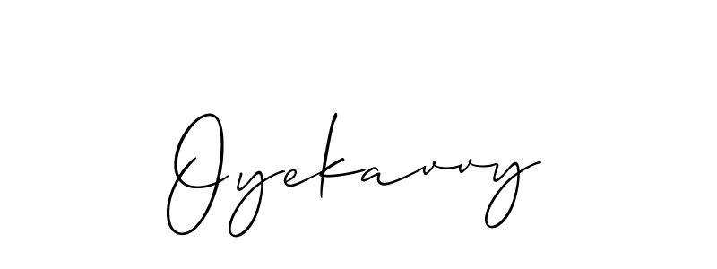 Design your own signature with our free online signature maker. With this signature software, you can create a handwritten (Allison_Script) signature for name Oyekavvy. Oyekavvy signature style 2 images and pictures png