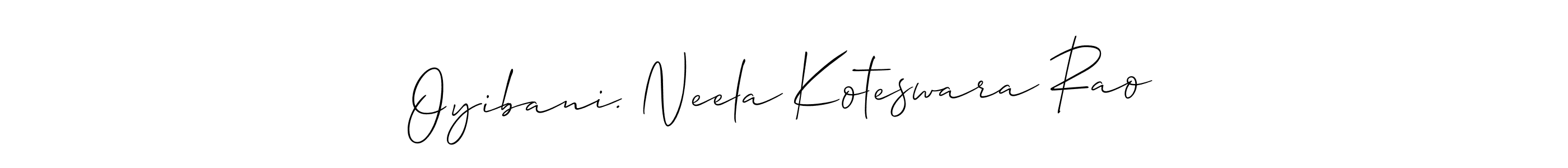 Oyibani. Neela Koteswara Rao stylish signature style. Best Handwritten Sign (Allison_Script) for my name. Handwritten Signature Collection Ideas for my name Oyibani. Neela Koteswara Rao. Oyibani. Neela Koteswara Rao signature style 2 images and pictures png