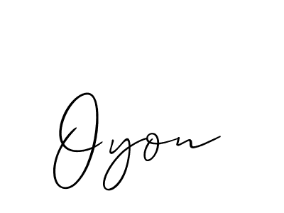 Design your own signature with our free online signature maker. With this signature software, you can create a handwritten (Allison_Script) signature for name Oyon. Oyon signature style 2 images and pictures png