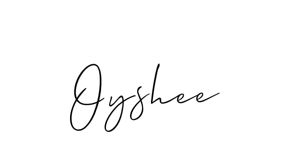 How to make Oyshee signature? Allison_Script is a professional autograph style. Create handwritten signature for Oyshee name. Oyshee signature style 2 images and pictures png