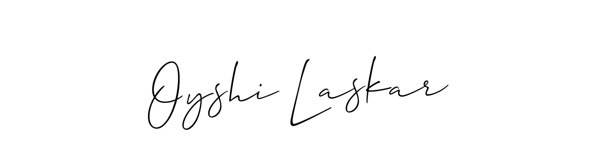 Make a beautiful signature design for name Oyshi Laskar. With this signature (Allison_Script) style, you can create a handwritten signature for free. Oyshi Laskar signature style 2 images and pictures png