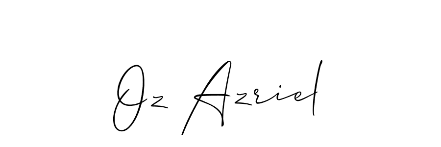 Design your own signature with our free online signature maker. With this signature software, you can create a handwritten (Allison_Script) signature for name Oz Azriel. Oz Azriel signature style 2 images and pictures png