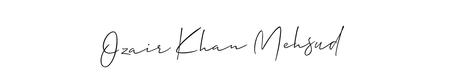 Similarly Allison_Script is the best handwritten signature design. Signature creator online .You can use it as an online autograph creator for name Ozair Khan Mehsud. Ozair Khan Mehsud signature style 2 images and pictures png