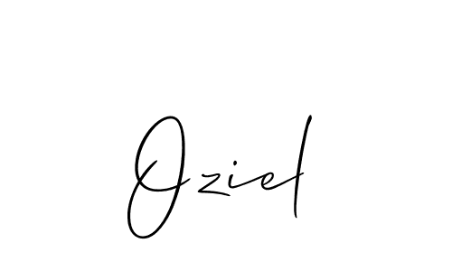 The best way (Allison_Script) to make a short signature is to pick only two or three words in your name. The name Oziel include a total of six letters. For converting this name. Oziel signature style 2 images and pictures png