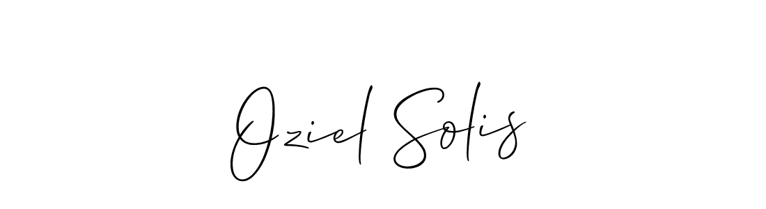 if you are searching for the best signature style for your name Oziel Solis. so please give up your signature search. here we have designed multiple signature styles  using Allison_Script. Oziel Solis signature style 2 images and pictures png