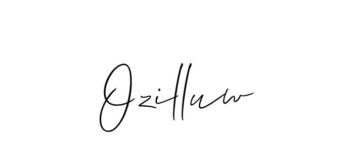 How to make Ozilluw name signature. Use Allison_Script style for creating short signs online. This is the latest handwritten sign. Ozilluw signature style 2 images and pictures png