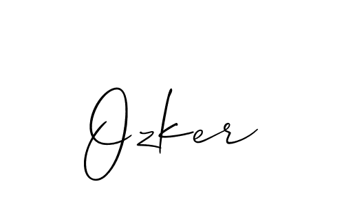 Create a beautiful signature design for name Ozker. With this signature (Allison_Script) fonts, you can make a handwritten signature for free. Ozker signature style 2 images and pictures png