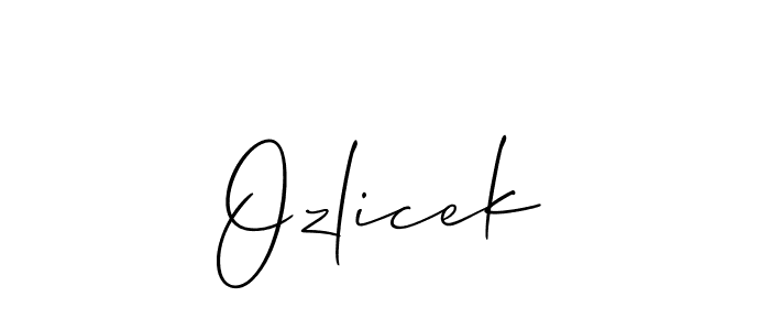 You should practise on your own different ways (Allison_Script) to write your name (Ozlicek) in signature. don't let someone else do it for you. Ozlicek signature style 2 images and pictures png