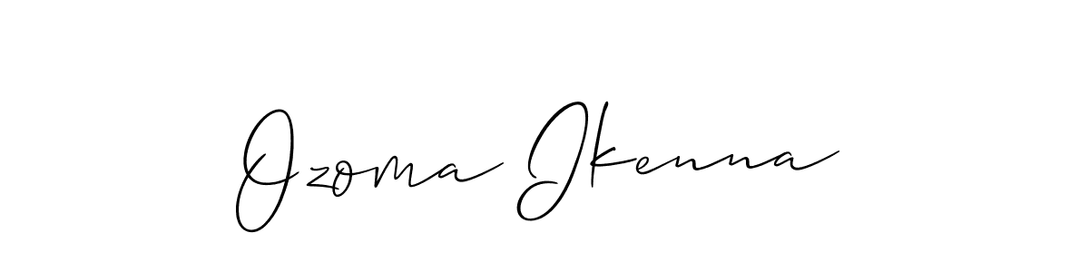 How to make Ozoma Ikenna signature? Allison_Script is a professional autograph style. Create handwritten signature for Ozoma Ikenna name. Ozoma Ikenna signature style 2 images and pictures png
