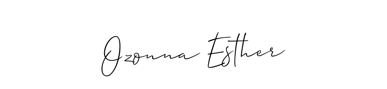 Ozonna Esther stylish signature style. Best Handwritten Sign (Allison_Script) for my name. Handwritten Signature Collection Ideas for my name Ozonna Esther. Ozonna Esther signature style 2 images and pictures png