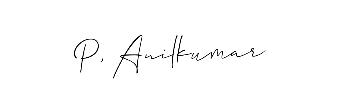 P, Anilkumar stylish signature style. Best Handwritten Sign (Allison_Script) for my name. Handwritten Signature Collection Ideas for my name P, Anilkumar. P, Anilkumar signature style 2 images and pictures png