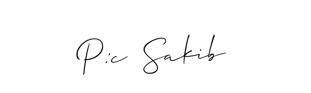 Make a beautiful signature design for name P:c  Sakib. Use this online signature maker to create a handwritten signature for free. P:c  Sakib signature style 2 images and pictures png