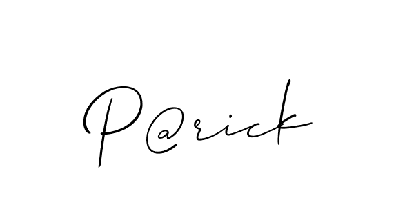 Create a beautiful signature design for name P@rick. With this signature (Allison_Script) fonts, you can make a handwritten signature for free. P@rick signature style 2 images and pictures png