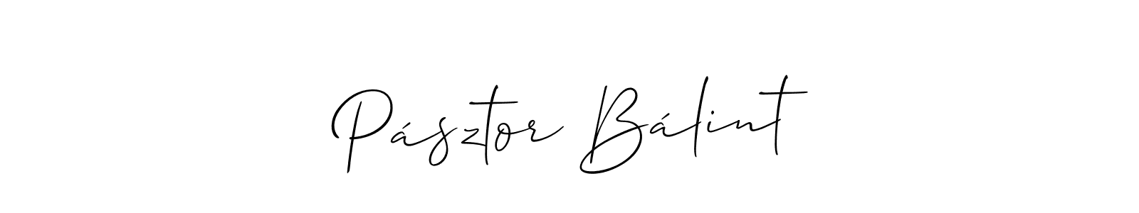 Use a signature maker to create a handwritten signature online. With this signature software, you can design (Allison_Script) your own signature for name Pásztor Bálint. Pásztor Bálint signature style 2 images and pictures png