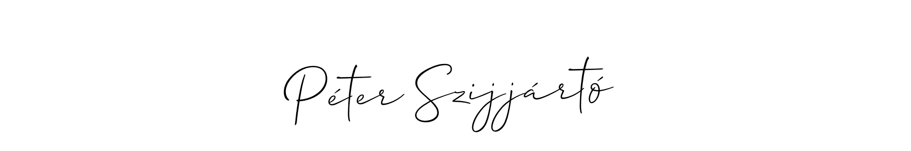 Best and Professional Signature Style for Péter Szijjártó. Allison_Script Best Signature Style Collection. Péter Szijjártó signature style 2 images and pictures png