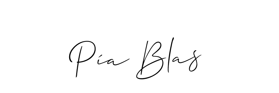 You should practise on your own different ways (Allison_Script) to write your name (Pía Blas) in signature. don't let someone else do it for you. Pía Blas signature style 2 images and pictures png