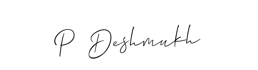How to Draw P  Deshmukh signature style? Allison_Script is a latest design signature styles for name P  Deshmukh. P  Deshmukh signature style 2 images and pictures png