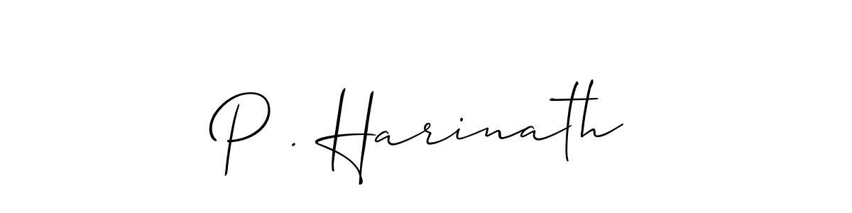 Design your own signature with our free online signature maker. With this signature software, you can create a handwritten (Allison_Script) signature for name P . Harinath. P . Harinath signature style 2 images and pictures png