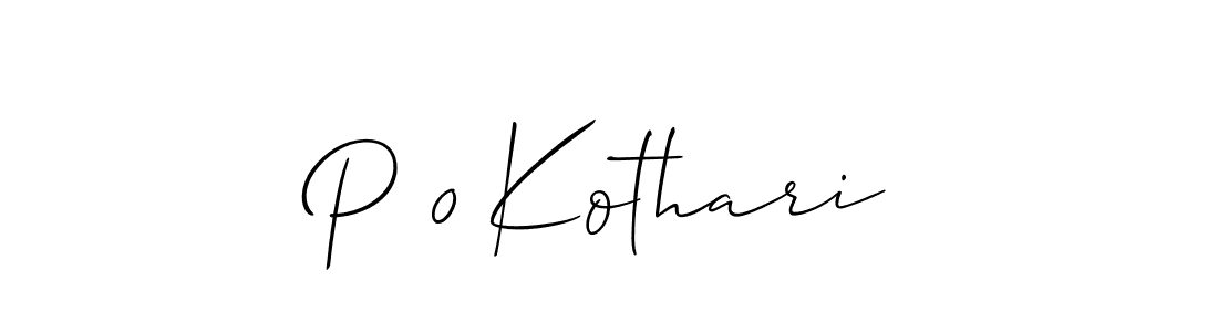 How to Draw P 0 Kothari signature style? Allison_Script is a latest design signature styles for name P 0 Kothari. P 0 Kothari signature style 2 images and pictures png