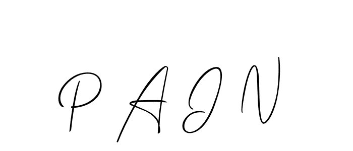 Also You can easily find your signature by using the search form. We will create P A I N name handwritten signature images for you free of cost using Allison_Script sign style. P A I N signature style 2 images and pictures png