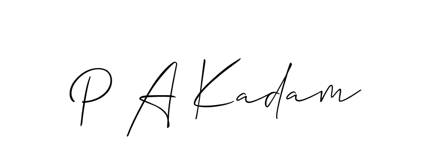 This is the best signature style for the P A Kadam name. Also you like these signature font (Allison_Script). Mix name signature. P A Kadam signature style 2 images and pictures png