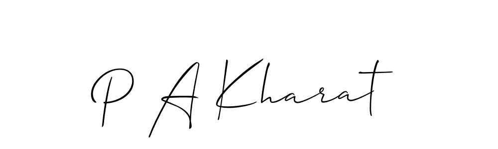 How to make P A Kharat signature? Allison_Script is a professional autograph style. Create handwritten signature for P A Kharat name. P A Kharat signature style 2 images and pictures png