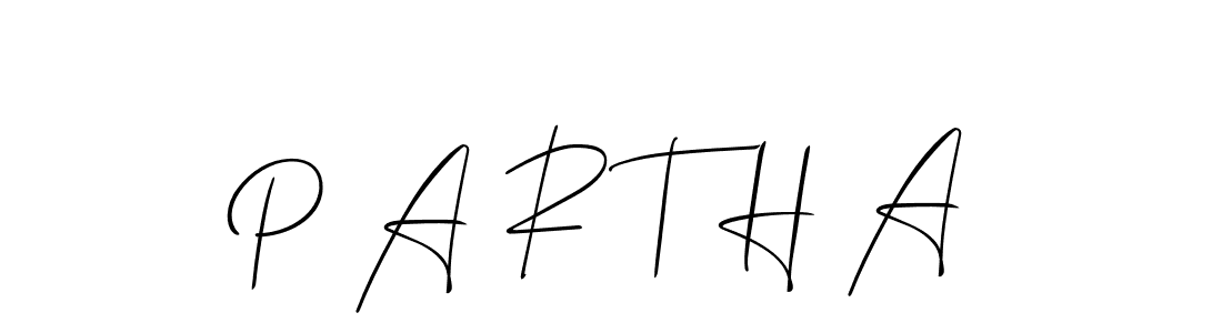 You should practise on your own different ways (Allison_Script) to write your name (P A R T H A) in signature. don't let someone else do it for you. P A R T H A signature style 2 images and pictures png