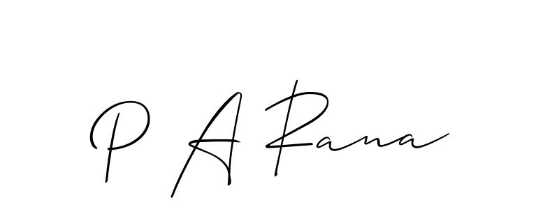 You should practise on your own different ways (Allison_Script) to write your name (P A Rana) in signature. don't let someone else do it for you. P A Rana signature style 2 images and pictures png