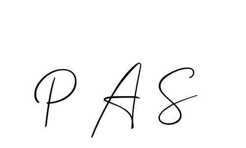 P A S stylish signature style. Best Handwritten Sign (Allison_Script) for my name. Handwritten Signature Collection Ideas for my name P A S. P A S signature style 2 images and pictures png