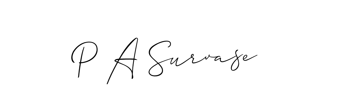 Make a beautiful signature design for name P A Survase. Use this online signature maker to create a handwritten signature for free. P A Survase signature style 2 images and pictures png