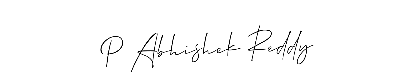 Create a beautiful signature design for name P Abhishek Reddy. With this signature (Allison_Script) fonts, you can make a handwritten signature for free. P Abhishek Reddy signature style 2 images and pictures png