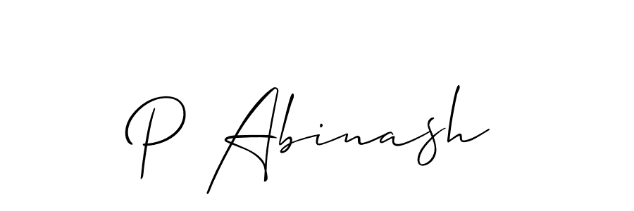 How to make P Abinash name signature. Use Allison_Script style for creating short signs online. This is the latest handwritten sign. P Abinash signature style 2 images and pictures png