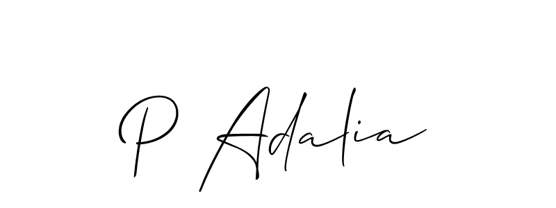 How to Draw P Adalia signature style? Allison_Script is a latest design signature styles for name P Adalia. P Adalia signature style 2 images and pictures png
