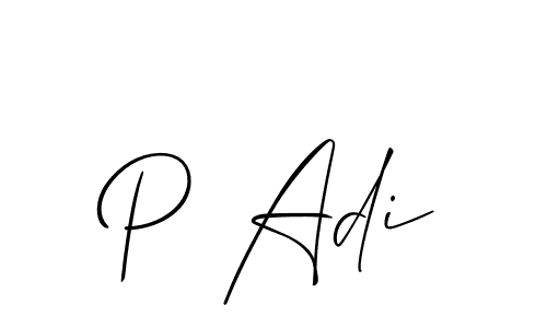 Best and Professional Signature Style for P Adi. Allison_Script Best Signature Style Collection. P Adi signature style 2 images and pictures png