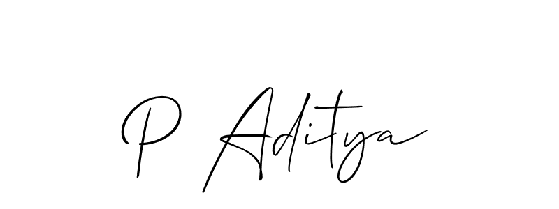 Make a short P Aditya signature style. Manage your documents anywhere anytime using Allison_Script. Create and add eSignatures, submit forms, share and send files easily. P Aditya signature style 2 images and pictures png