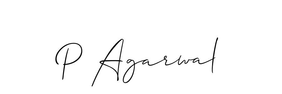 The best way (Allison_Script) to make a short signature is to pick only two or three words in your name. The name P Agarwal include a total of six letters. For converting this name. P Agarwal signature style 2 images and pictures png