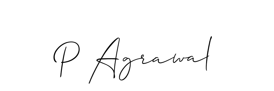 Also we have P Agrawal name is the best signature style. Create professional handwritten signature collection using Allison_Script autograph style. P Agrawal signature style 2 images and pictures png