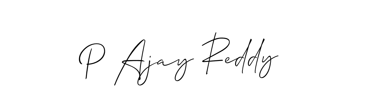 Also we have P Ajay Reddy name is the best signature style. Create professional handwritten signature collection using Allison_Script autograph style. P Ajay Reddy signature style 2 images and pictures png