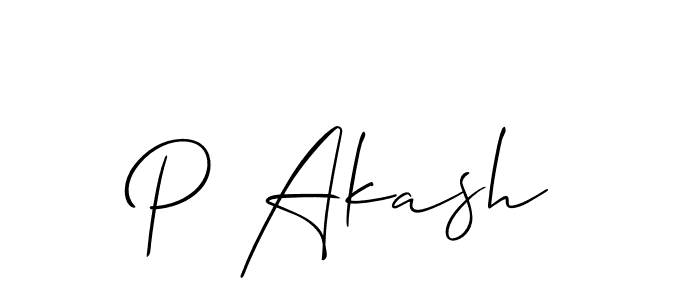 Also You can easily find your signature by using the search form. We will create P Akash name handwritten signature images for you free of cost using Allison_Script sign style. P Akash signature style 2 images and pictures png