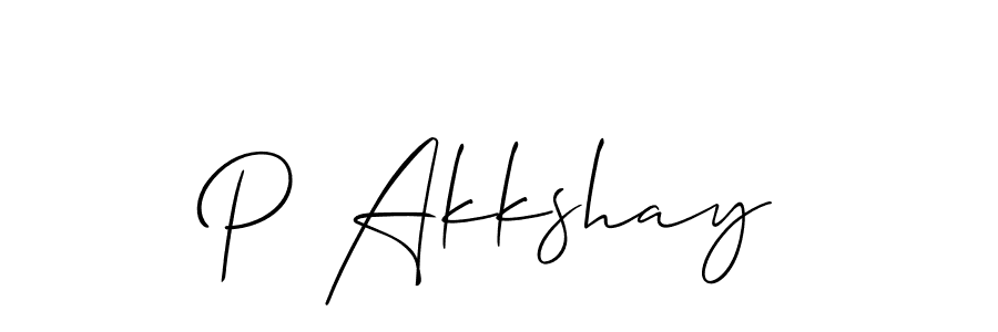 It looks lik you need a new signature style for name P Akkshay. Design unique handwritten (Allison_Script) signature with our free signature maker in just a few clicks. P Akkshay signature style 2 images and pictures png