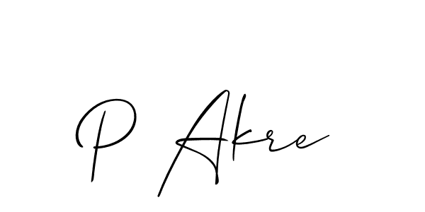 Allison_Script is a professional signature style that is perfect for those who want to add a touch of class to their signature. It is also a great choice for those who want to make their signature more unique. Get P Akre name to fancy signature for free. P Akre signature style 2 images and pictures png