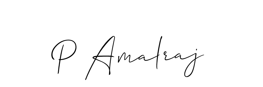 Use a signature maker to create a handwritten signature online. With this signature software, you can design (Allison_Script) your own signature for name P Amalraj. P Amalraj signature style 2 images and pictures png