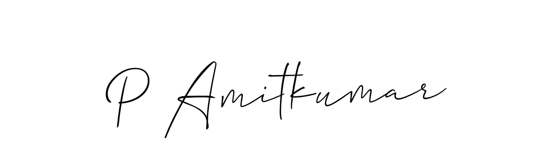 Make a beautiful signature design for name P Amitkumar. With this signature (Allison_Script) style, you can create a handwritten signature for free. P Amitkumar signature style 2 images and pictures png